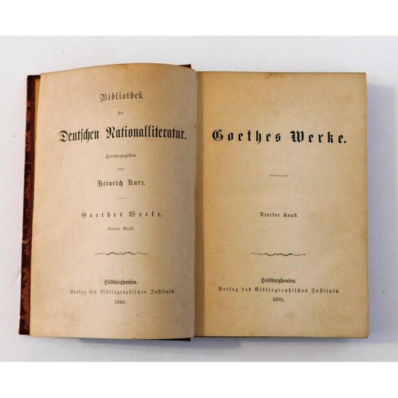 Goethes Werke 1868 German Text Embossed Hardback Book - Picture 4 of 11